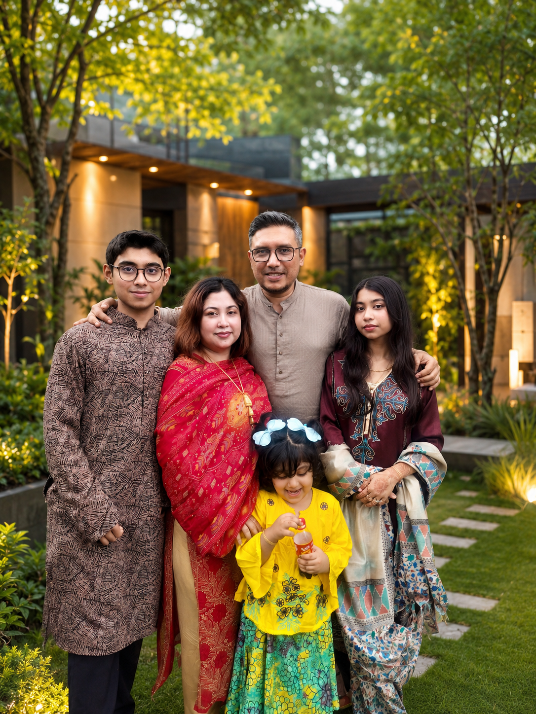 Emon Anam with his family
