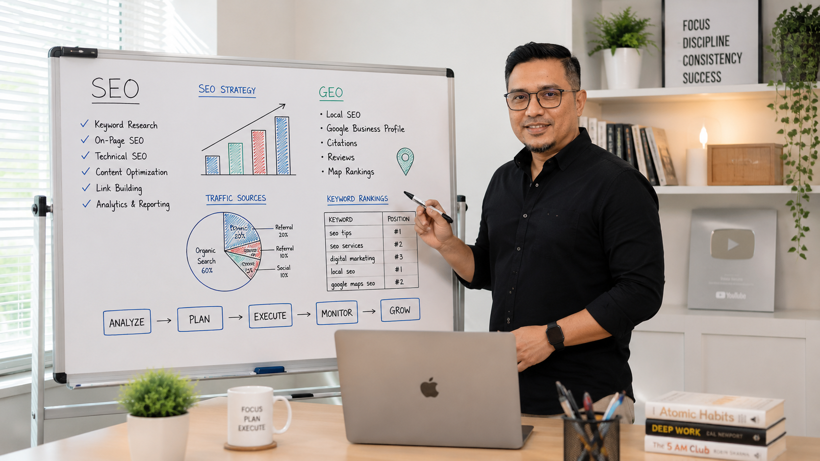 Emon Anam explaining SEO GEO AEO strategy
